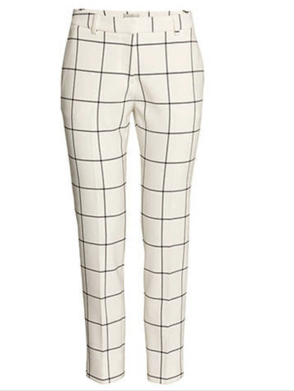 Banana Republic Women Cream Windowpane Slim Ankle Pants Size O Short